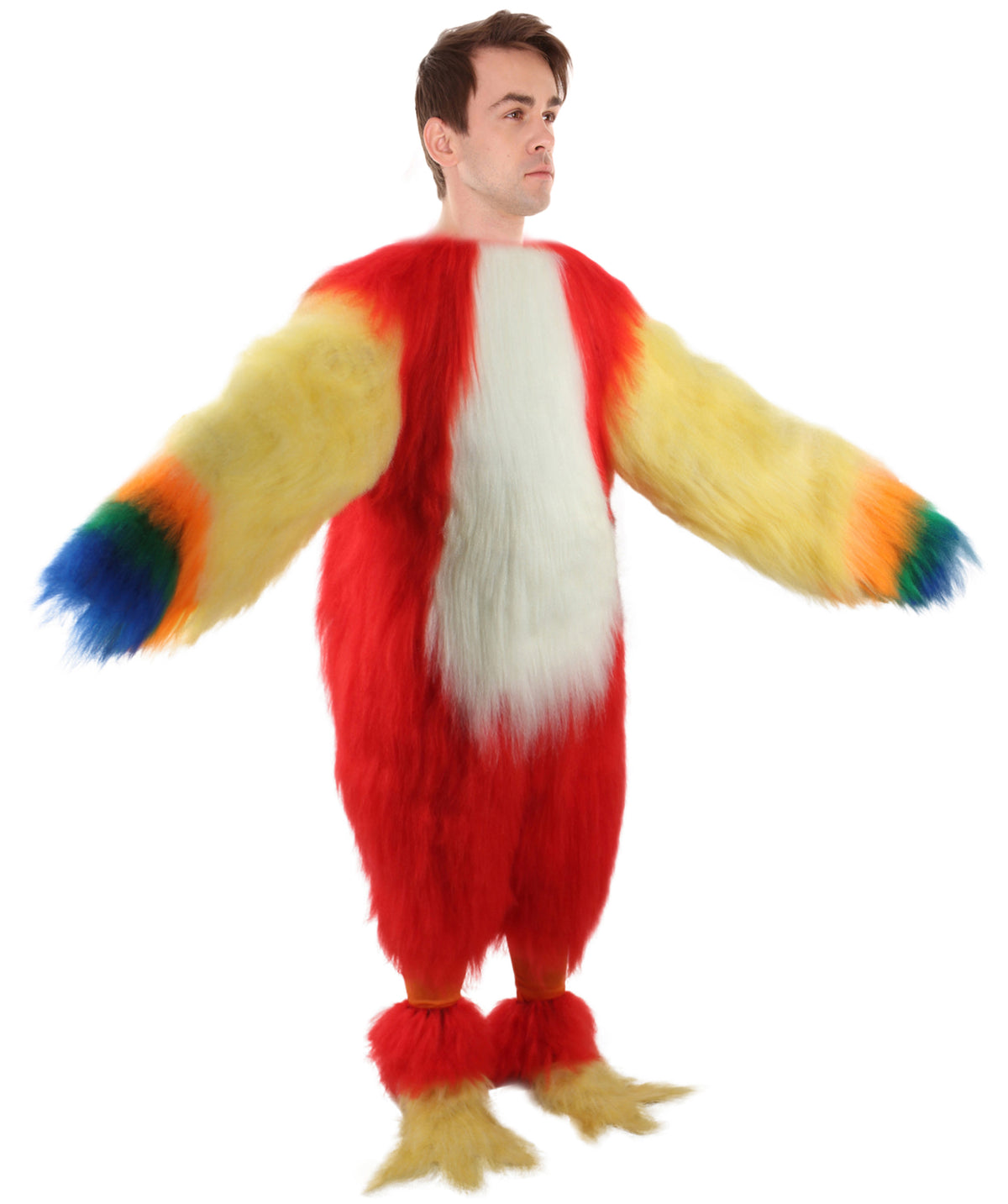 HPO Unisex Furry Colorful Tucan Fur Suit Costume With Face Mask