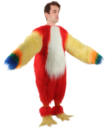 HPO Unisex Furry Colorful Tucan Fur Suit Costume With Face Mask
