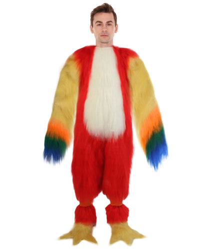 HPO Unisex Furry Colorful Tucan Fur Suit Costume With Face Mask