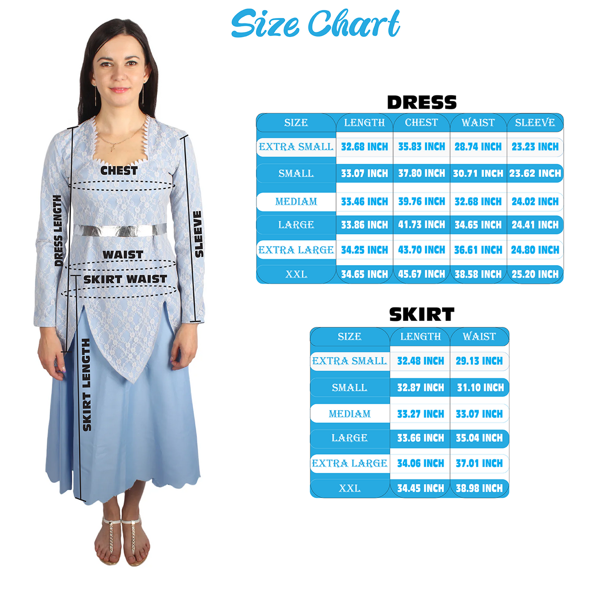 Adult Women’s Animated Movie Fairy Godmother Light Blue Gown Costume | Best for Halloween | Flame-retardant Materials