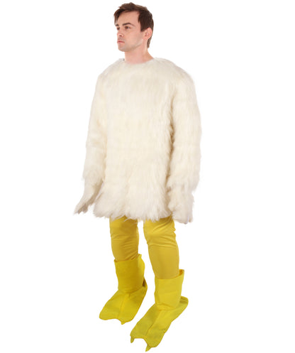 Unisex White Chicken Fancy Costume | Best for Halloween | Flame-retardant Synthetic Material