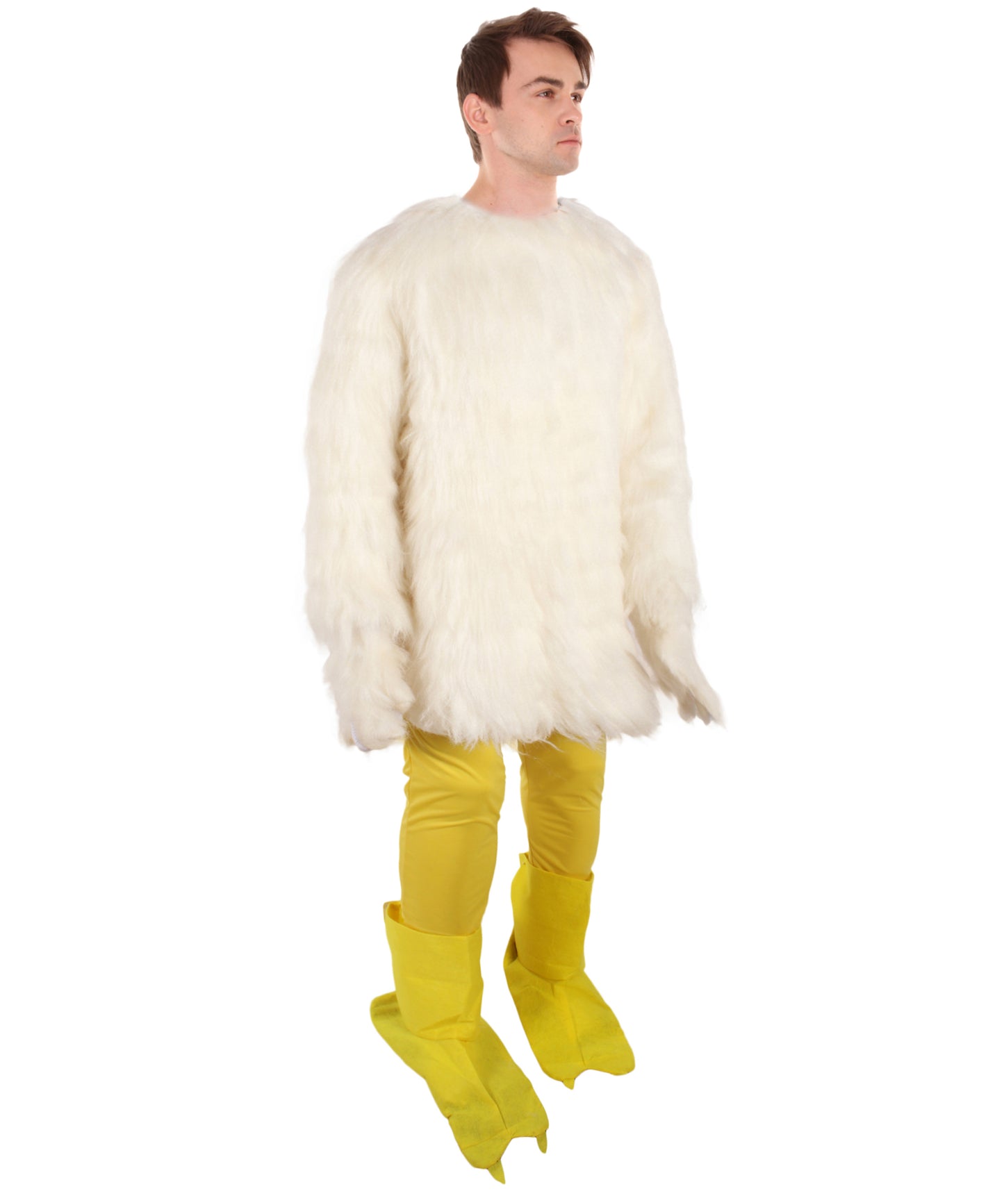 Unisex White Chicken Fancy Costume | Best for Halloween | Flame-retardant Synthetic Material