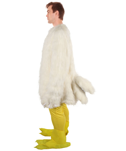 Unisex White Chicken Fancy Costume | Best for Halloween | Flame-retardant Synthetic Material