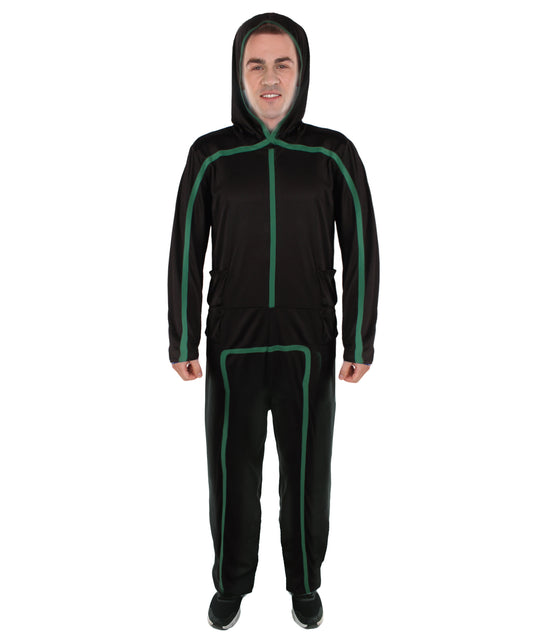 HPO Men's Stick Figure Full Costume I Perfect for Halloween I Flame-retardant Synthetic Fabric