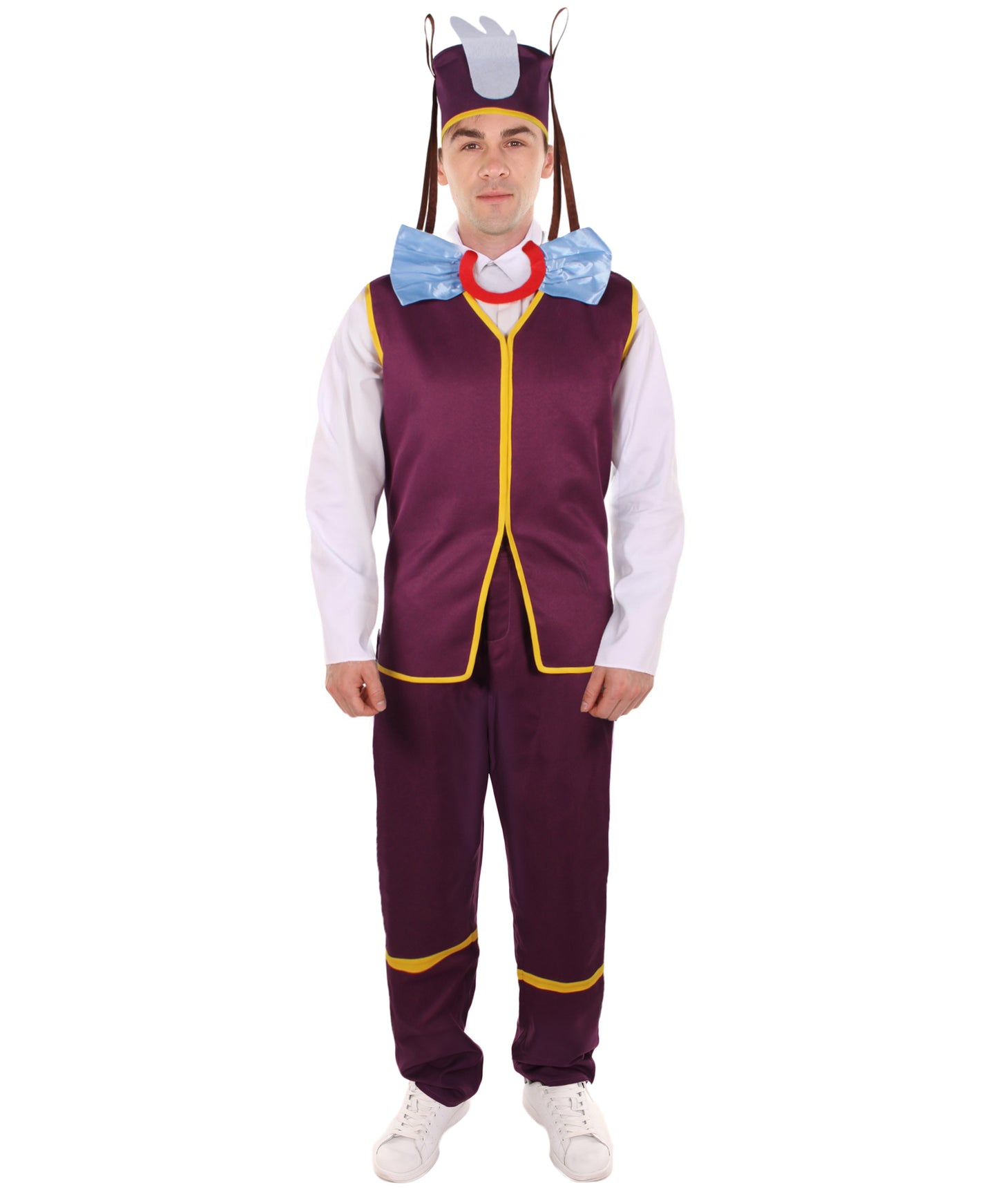 HPO Men's Video Game Series Nerd Character Purple Costume I Suitable for Halloween I Flame-retardant Synthetic Fabric