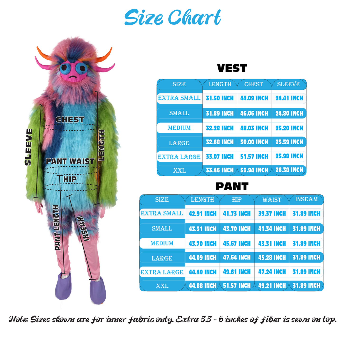 HPO Unisex Furry Monster Rainbow Mask, Bundle and costume, Full-Body Cosplay Suit, Perfect for Halloween and Parties Festivals