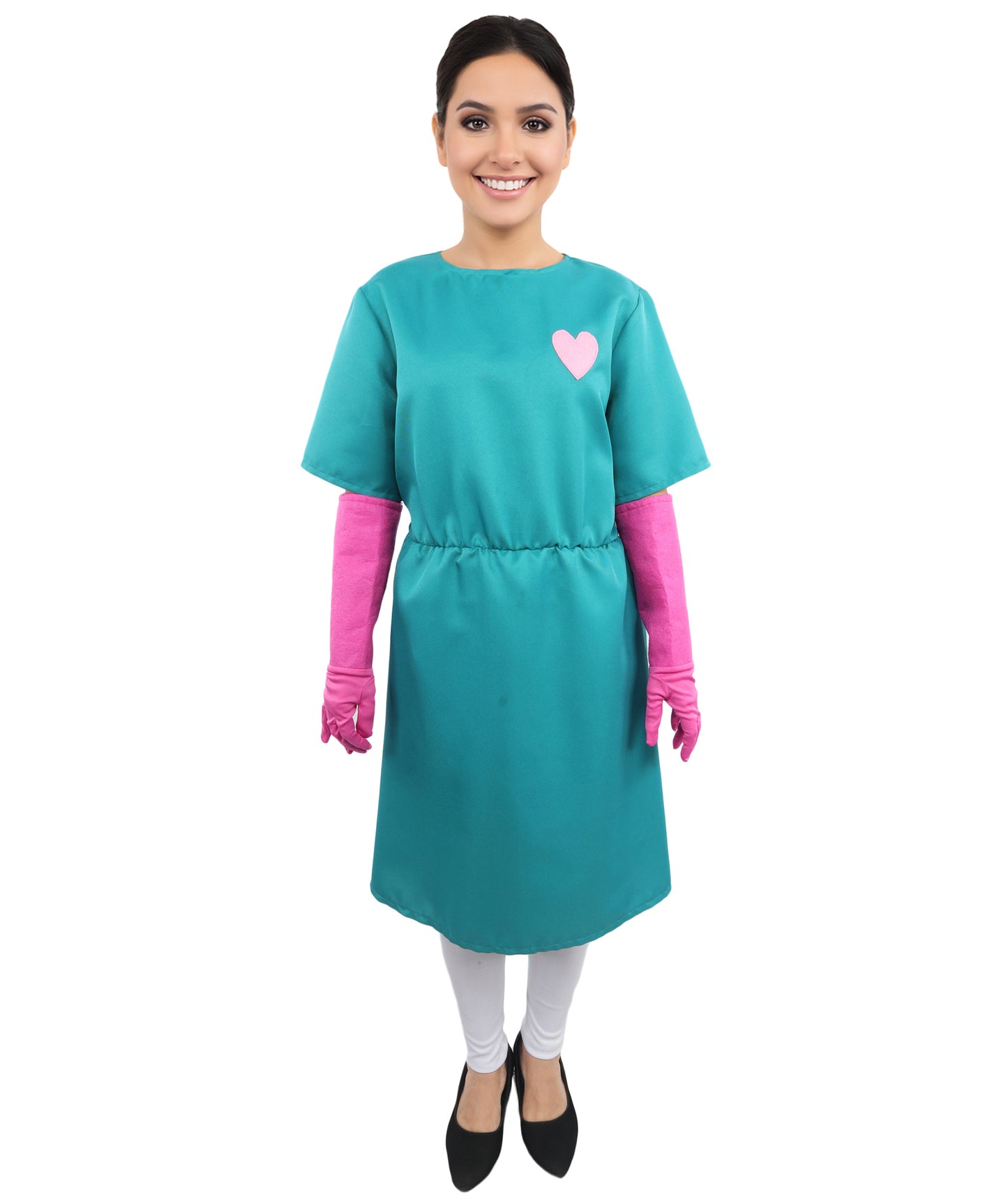 HPO Fantasy Gothic Surgical Costume – Knee Length Gown with Structured Waist Shape |Visual Appearance for Theme Parties