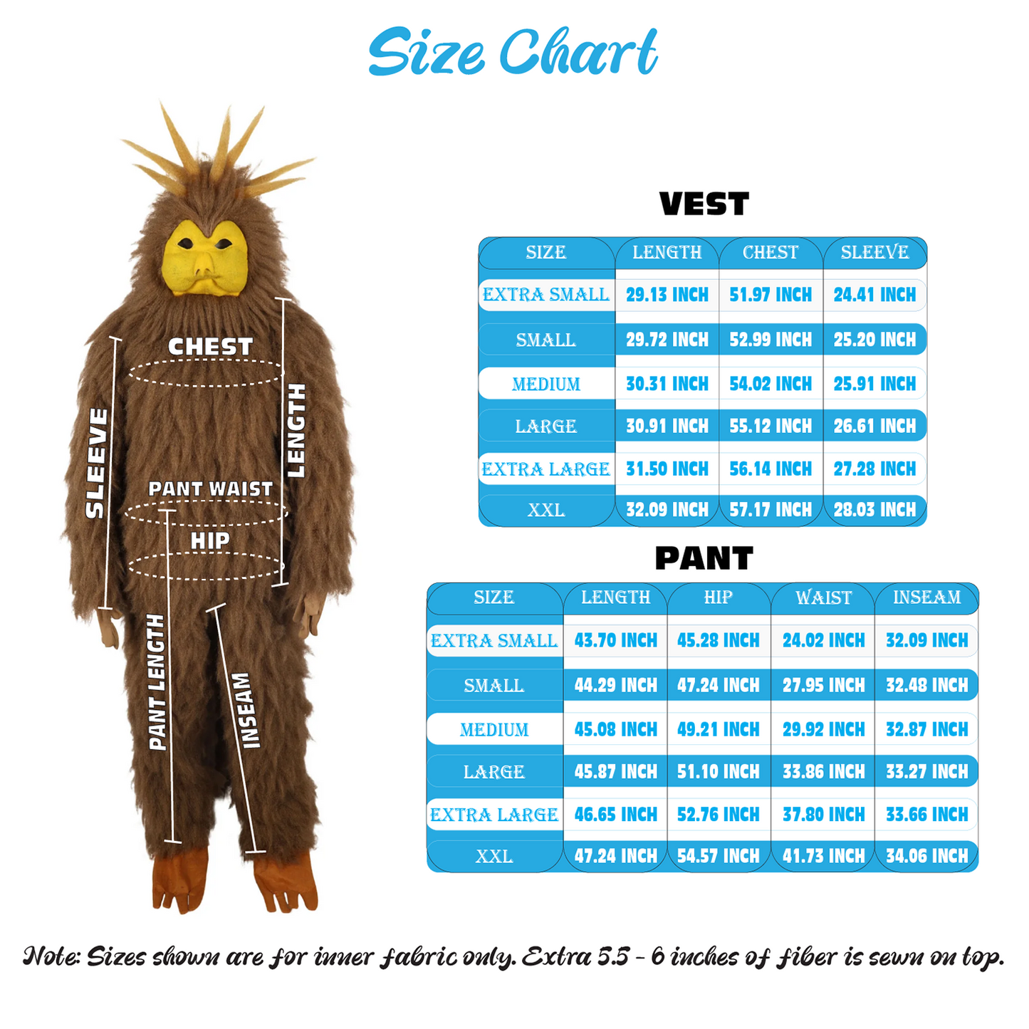 HPO Unisex Furry Brown & Yellow Bird Monster Costume Set with Head Mask| Perfect for Halloween| Flame-retardant Synthetic Fabric
