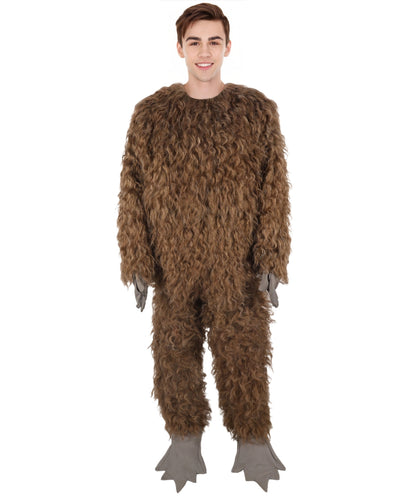 HPO Unisex Furry 75 Inch Blue Horned Multiple Monster Costume Set with Head Mask| Perfect for Halloween| Flame-retardant Synthetic Fabric