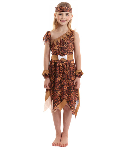 HPO Teen Adorable Little Cavegirl Costume | Suitable for Halloween | Flame-retardant Synthetic Fabric