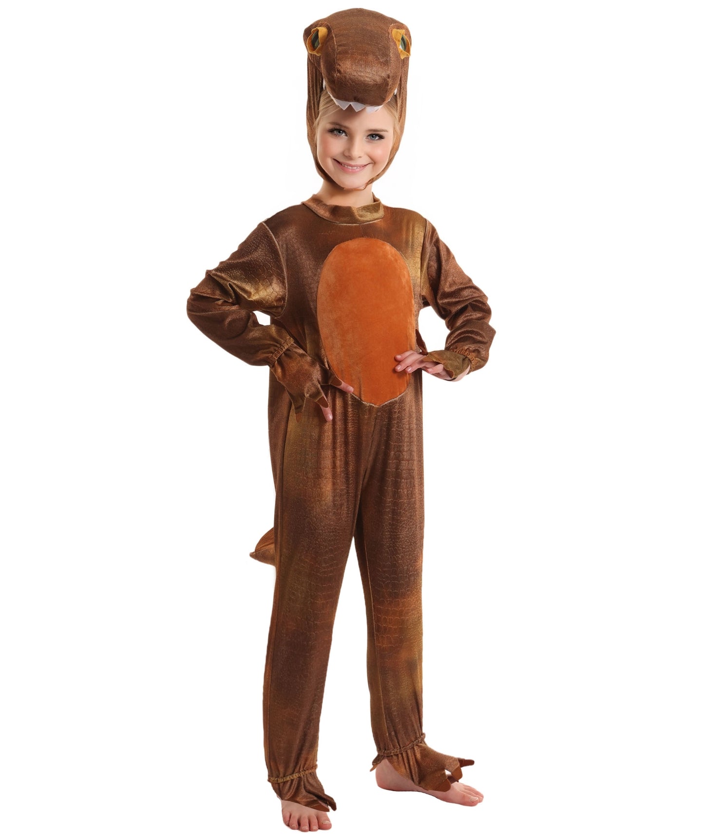 HPO Adorable Roaring T-Rex Dinosaur Costume for Teen| Suitable for Halloween | Flame-retardant Synthetic Fabric