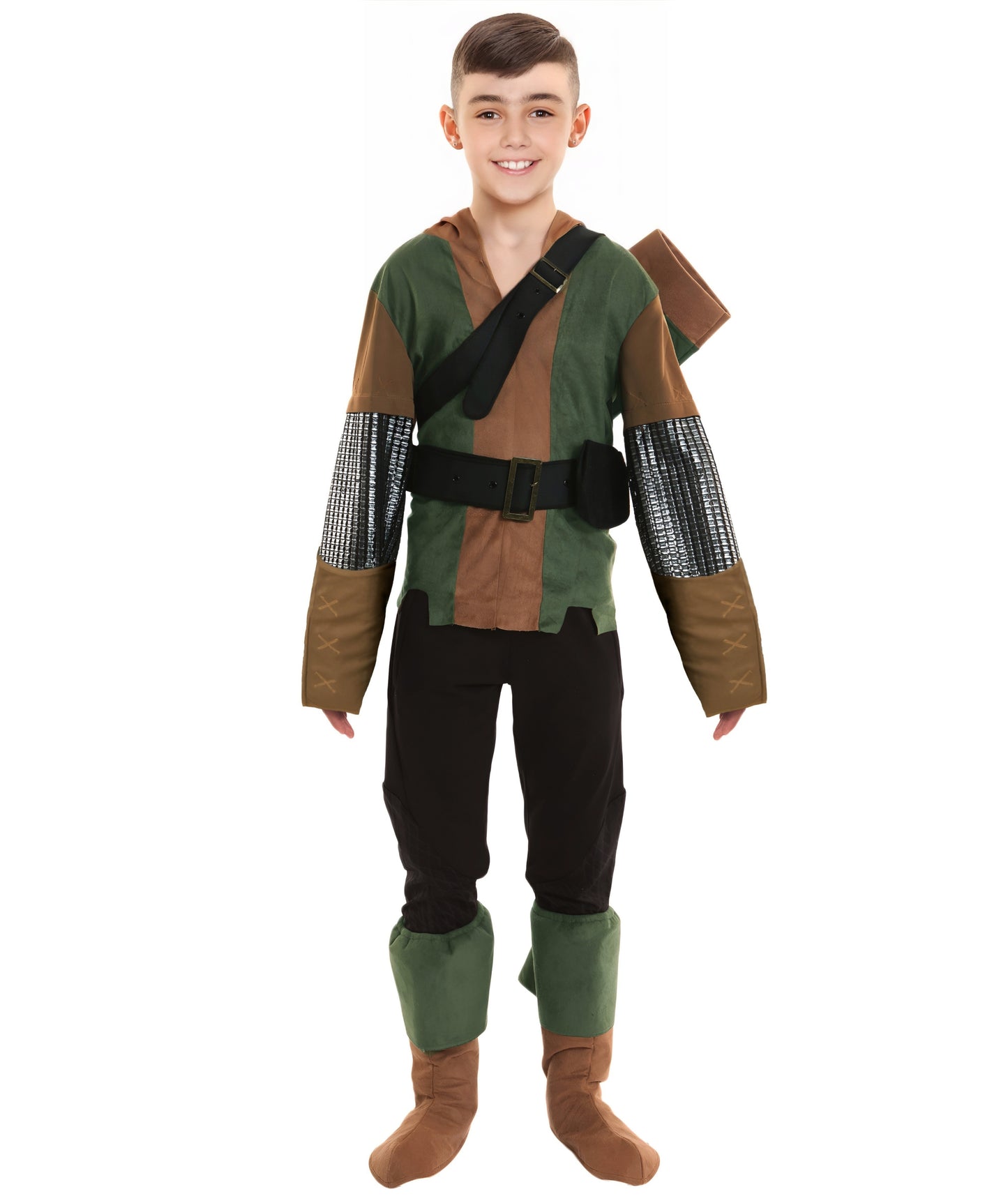 HPO Teen Brave Hunter Outlaw  Archer Costume| Suitable for Halloween | Flame-retardant Synthetic Fabric