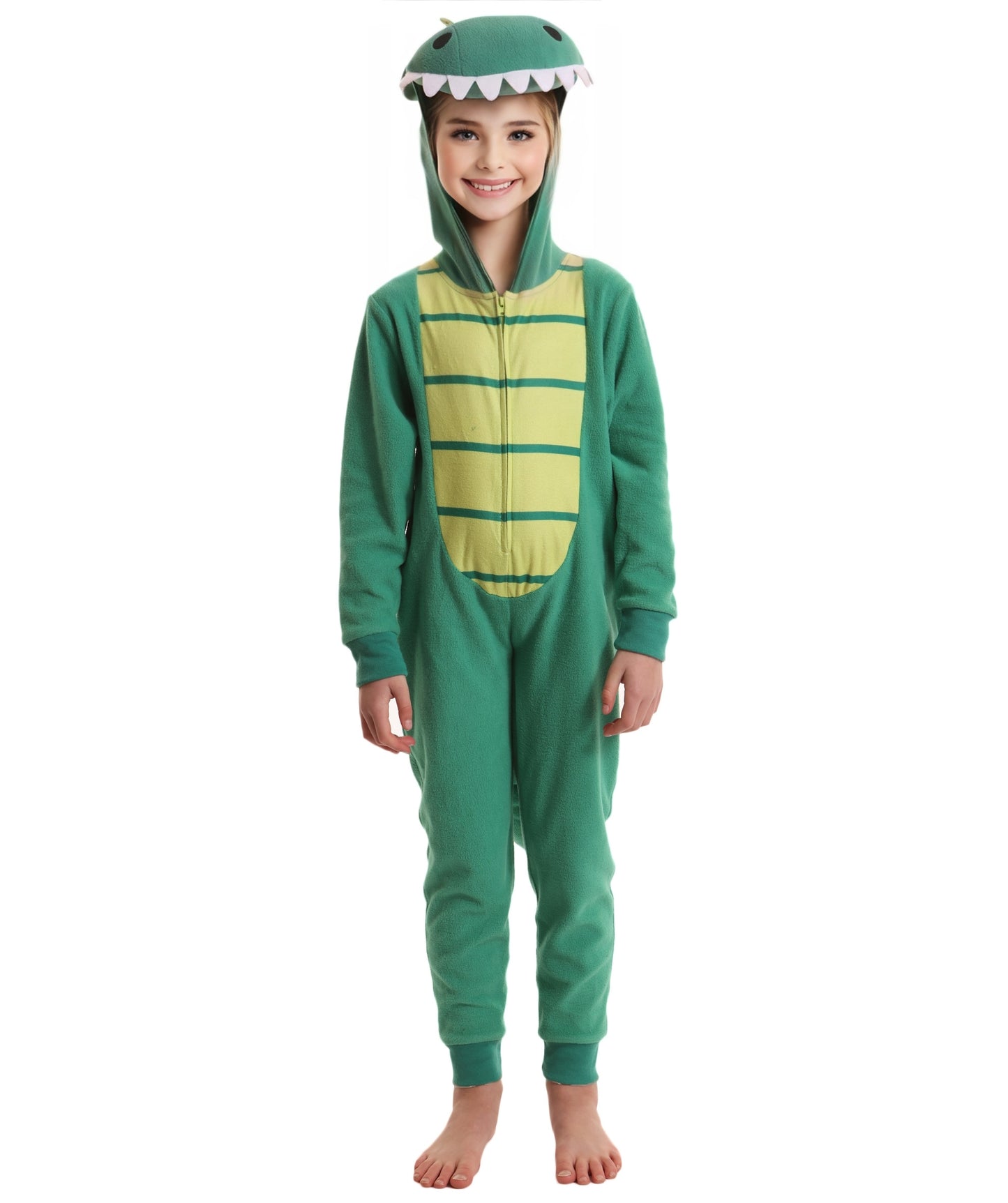 HPO teen Animale Fancy Jumpsuit  Zipster Dinosaur Costume| Suitable for Halloween | Flame-retardant Synthetic Fabric