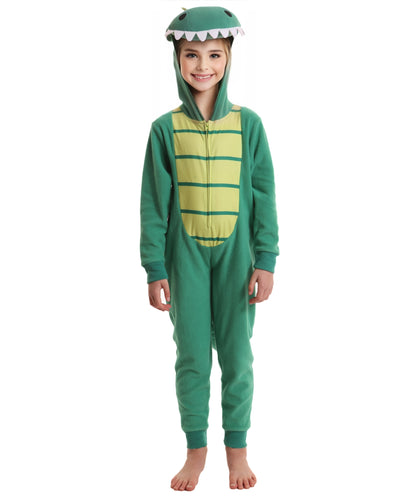 HPO teen Animale Fancy Jumpsuit  Zipster Dinosaur Costume| Suitable for Halloween | Flame-retardant Synthetic Fabric