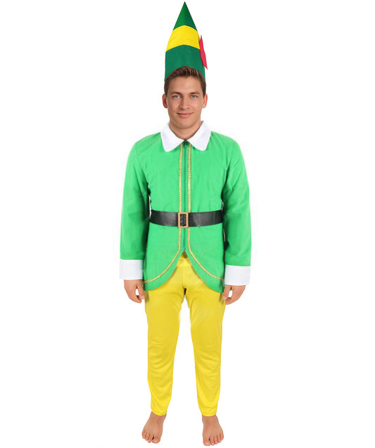 HPO Adult Men’s Fantasy Comedy Character Inspired Costume | Multi-Color Outfit with Accessories | Lightweight & Breathable for Parties, Cosplay & Stage