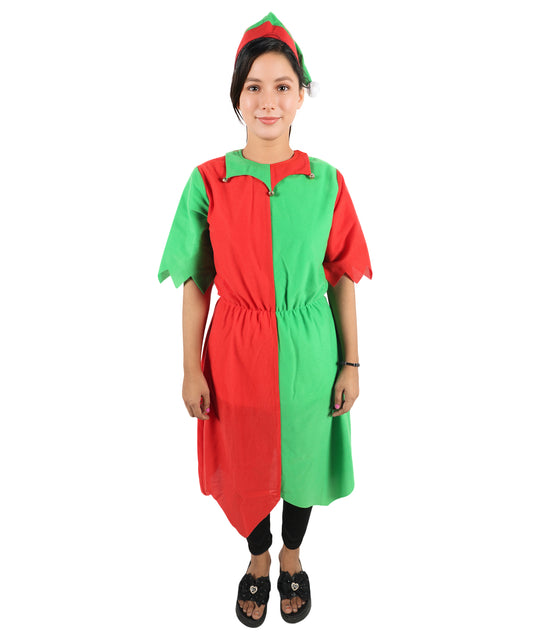 HPO Adult Women’s Festive Family Holiday-Inspired Costume | Multi-Color Outfit with Accessories | Lightweight & Breathable for Parties, Cosplay & Stage