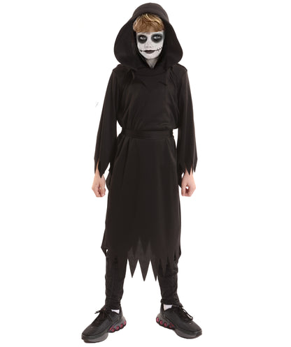HPO Teen's Phantom of Darkness Black Costume | Gothic Cloak & Mask Not Includer | Dark Fantasy Halloween Cosplay Attire for Stage, Party & Roleplay