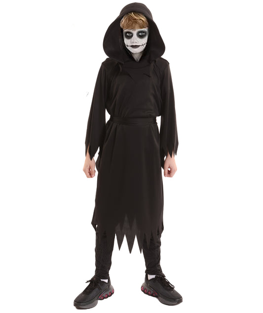 HPO Teen's Phantom of Darkness Black Costume | Gothic Cloak & Mask Not Includer | Dark Fantasy Halloween Cosplay Attire for Stage, Party & Roleplay