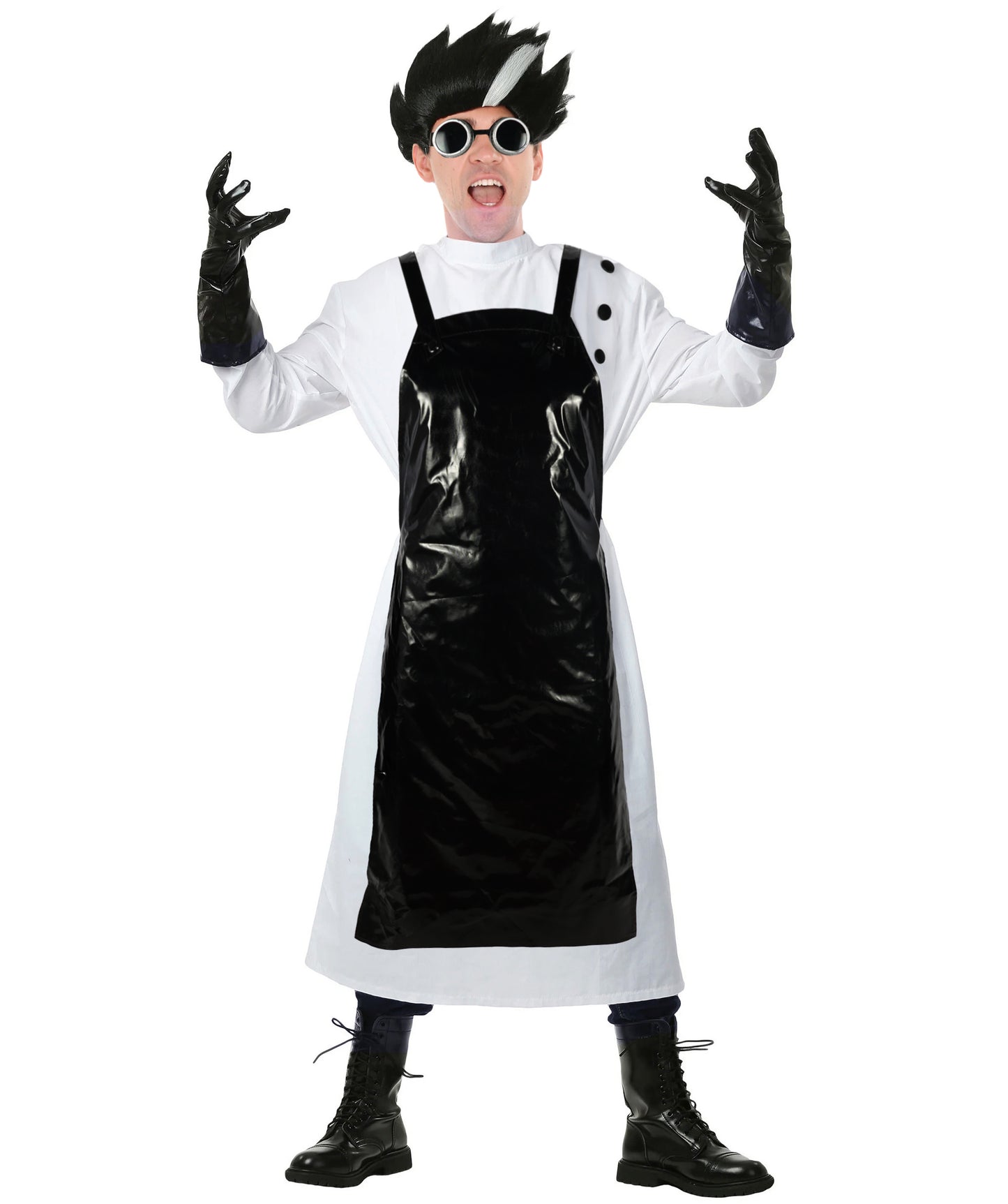 HPO Adult Vintage Victorian Black and White Coat Costume | Suitable for Halloween | Flame-retardant Synthetic Fabric