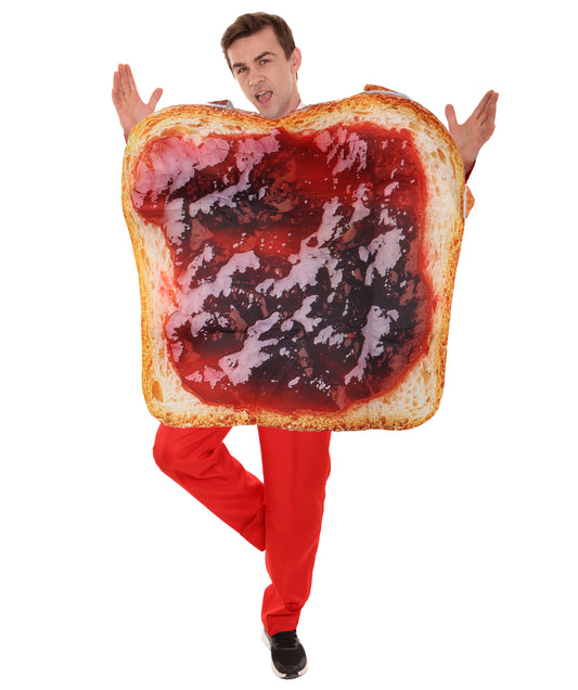 HPO Adult Unisex Peanut Butter & Jelly Costume Set | Fun Food-Themed Couple or Group Outfit | Soft, Comfortable Fabric | Perfect for Halloween, Parties & Events