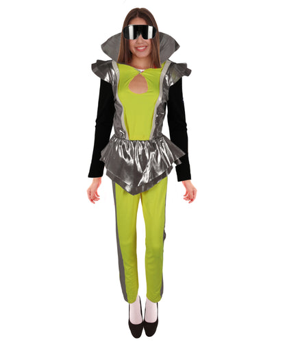 HPO Adult Space Cadet Costume – Futuristic Pant, Skirt, Dress, Glasses , Astronaut-Inspired Outfit for Halloween and Themed Events