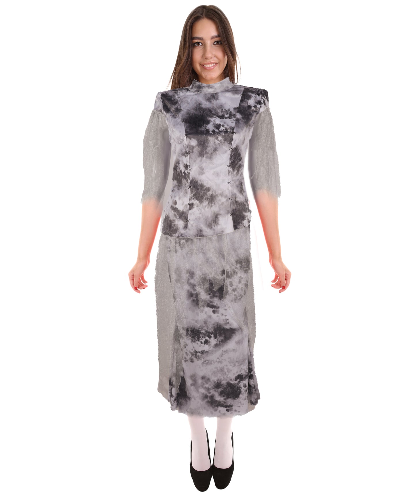 HPO Adult Women Traditional Chinese Long Satin Cheongsam Qipao Dress | Elegant Mandarin Collar with Floral Embroidery | Cultural Festival Performance & Wedding Outfit