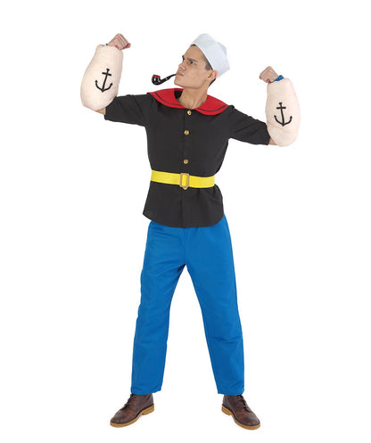 Men's Sailor Captain 5 Pc Costume | Black & Blue Fancy Costume