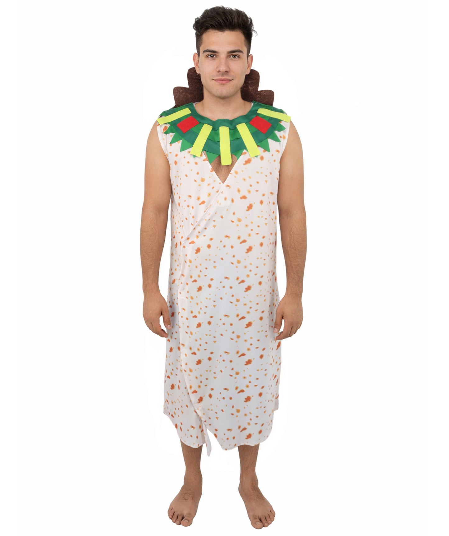HPO Men’s Burrito White Costume | Food-Themed Cosplay Outfit | Halloween, Party, Stage & Themed Event Funny Wrap Suit