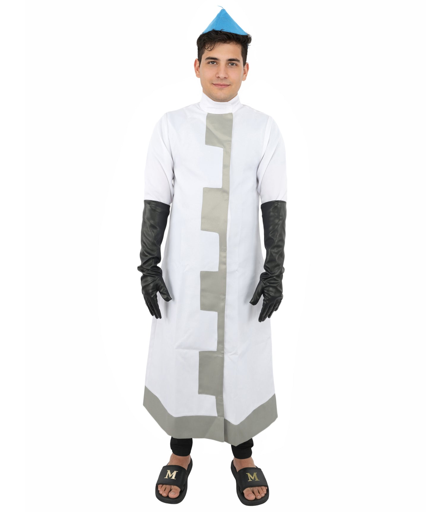 HPO Men’s Cartoon Chef Lab Coat Costume | Long White Coat Outfit | Cosplay, Halloween, Stage & Themed Party Costume