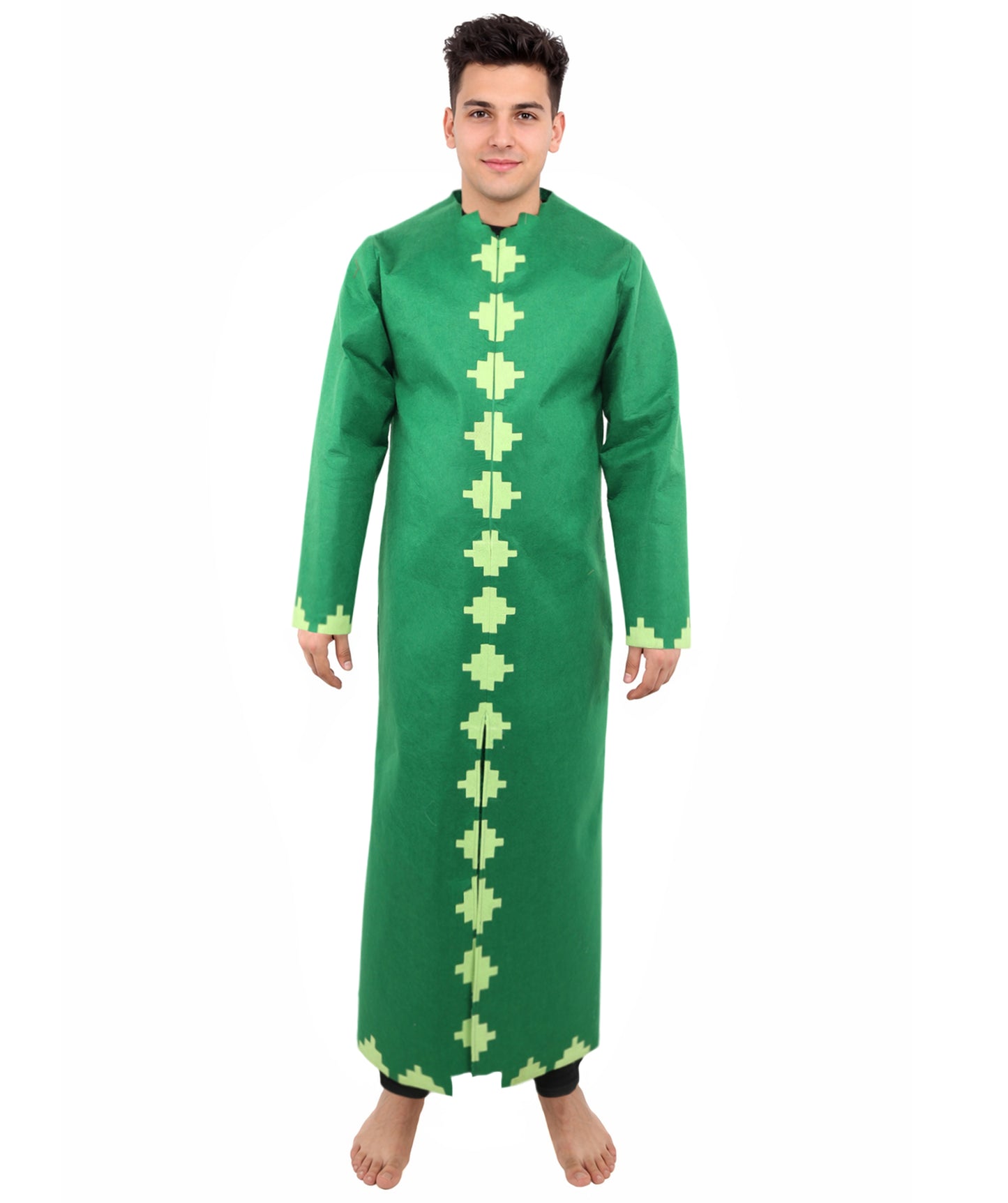 HPO Men’s Pixel Block Performer Green Costume | Block-Inspired Outfit | Cosplay, Halloween, Stage & Themed Party Fun Costume