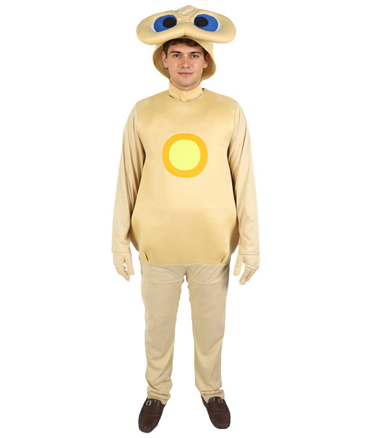 Friendly Alien Costume for Adults | Blonde Bodysuit with Alien Headpiece | Sci-Fi Inspired Outfit for Halloween, Cosplay, Parties & Roleplay