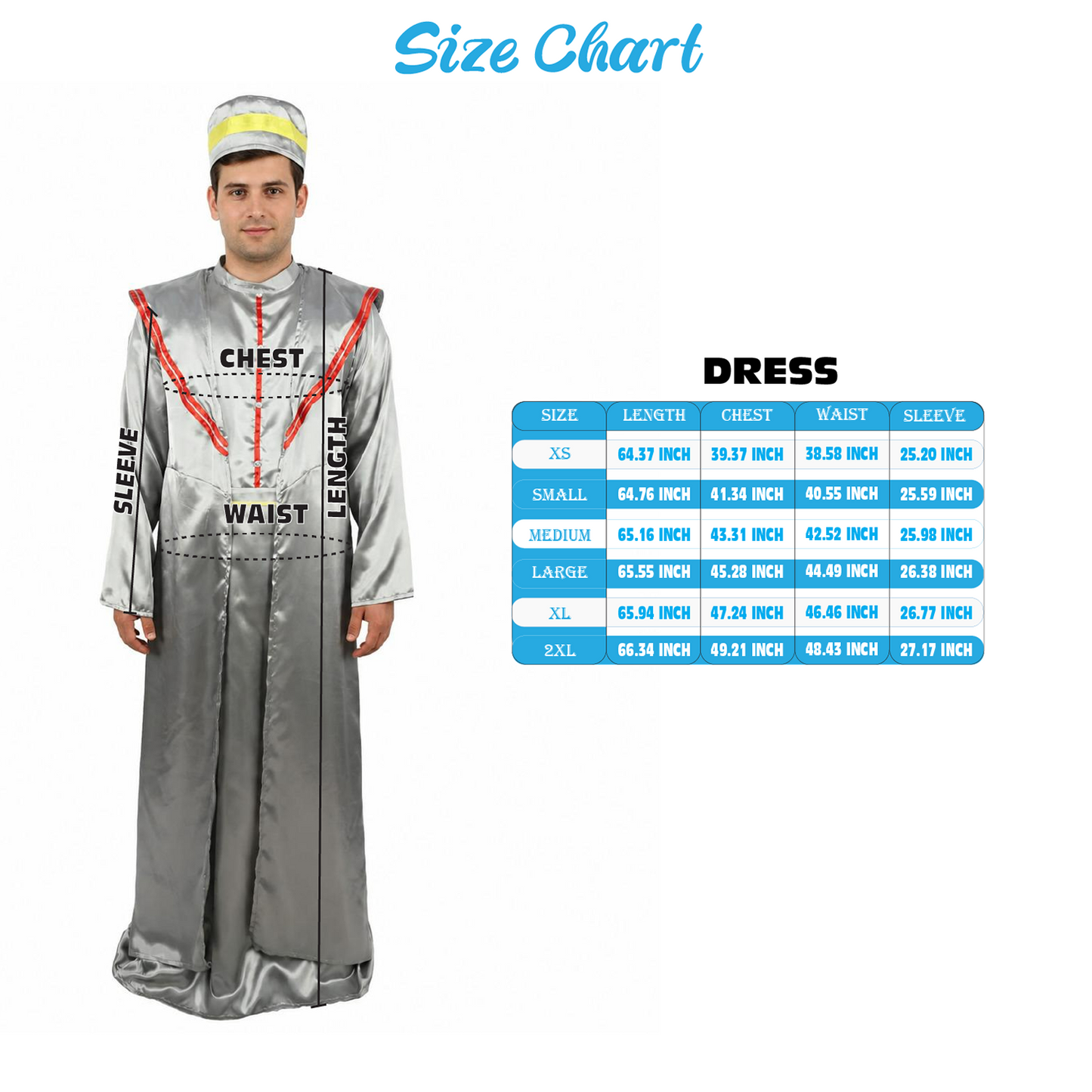 HPO Wizard Elder Deluxe Adult Grey Costume | Long Robe, Hat & Accessories | Magical Fantasy Outfit for Halloween, Cosplay, Parties & Stage Roleplay