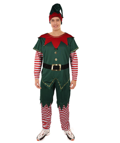 HPO Adult & Teen Men’s Christmas Elf Inflatable Costume | Festive Holiday Cosplay & Party Outfit