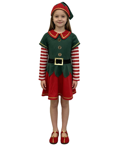 HPO Adult & Teen Women’s Inflatable Elf Costume | Red & Green Christmas Outfit | Holiday Party, Cosplay & Themed Event Costume
