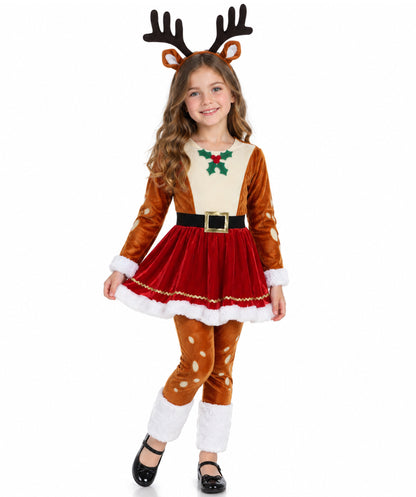 HPO Adult & Teen Women's Inflatable Reindeer Costume | Fun Holiday Outfit with Antlers – Christmas Party