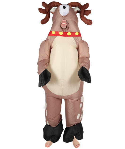HPO Adult Unisex Inflatable Reindeer Multiple Costume | Funny Holiday Outfit for Christmas Parties & Cosplay