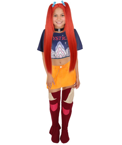 HPO Adult/Teen Women’s Character-Inspired Outfit with Leg socks, T-Shirt, Pants & Accessories | Fantasy Pop Idol Girl Costume | Halloween, Stage & Parties