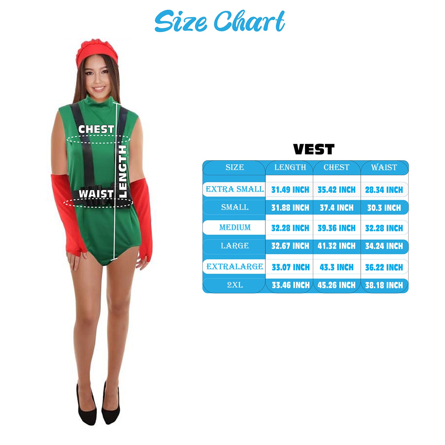 HPO Adult Elite Female Fighter Outfit | Green Bodysuit with Red Beret, Gloves & Black Belt Holster | Cosplay, Halloween & Role Play