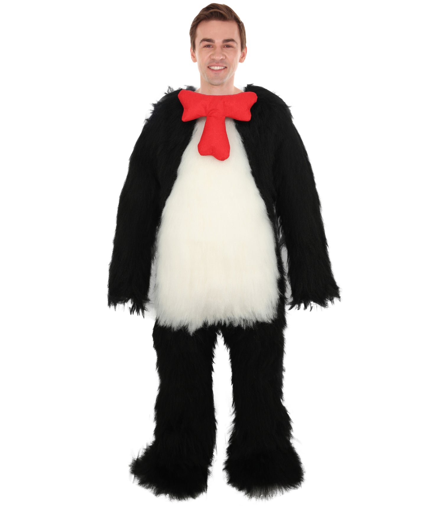 HPO Adult Unisex Animal Character Cat Black and White Costume Set | Complete Bundle with Musk Set | Ultimate Halloween & Cosplay Kit