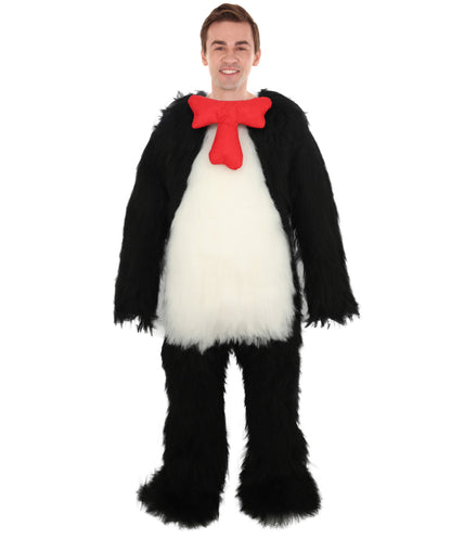 HPO Adult Unisex Animal Character Cat Black and White Costume Set | Complete Bundle with Musk Set | Ultimate Halloween & Cosplay Kit