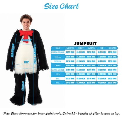 HPO Adult Unisex Animal Character Cat Black and White Costume Set | Complete Bundle with Musk Set | Ultimate Halloween & Cosplay Kit