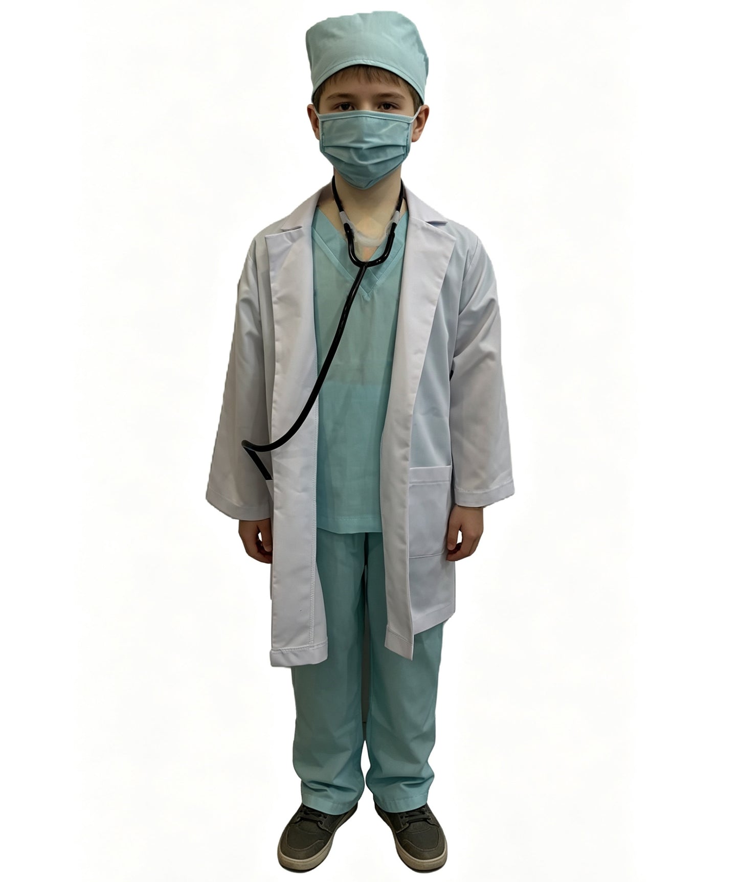 HPO teen Doctor Costume | Hat, Coat, Top, Pants & Stethoscope | Cosplay, Halloween, Stage, Roleplay & Themed Party Outfit