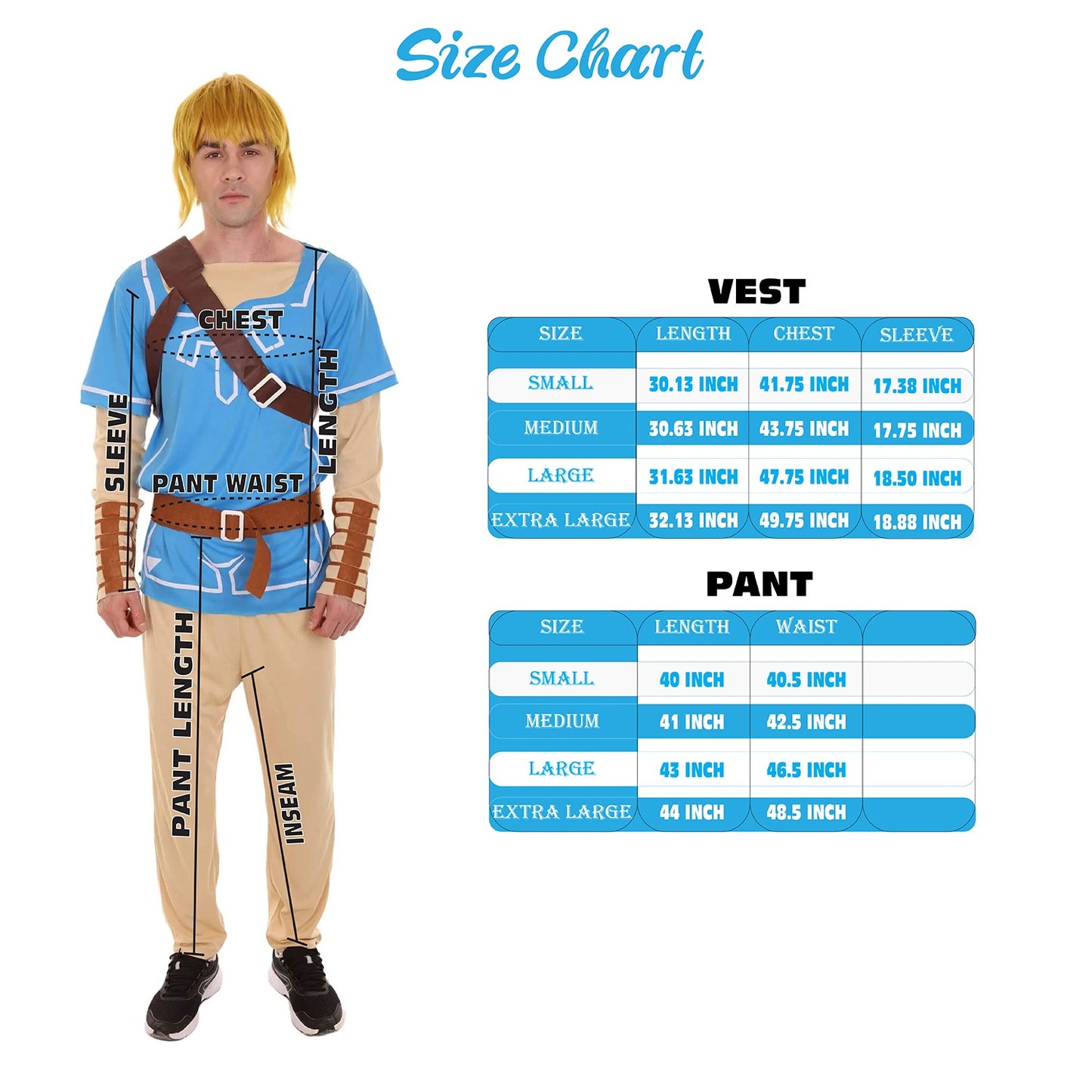Men's Adventure Gaming Costume | Wild Blue Fancy Costume