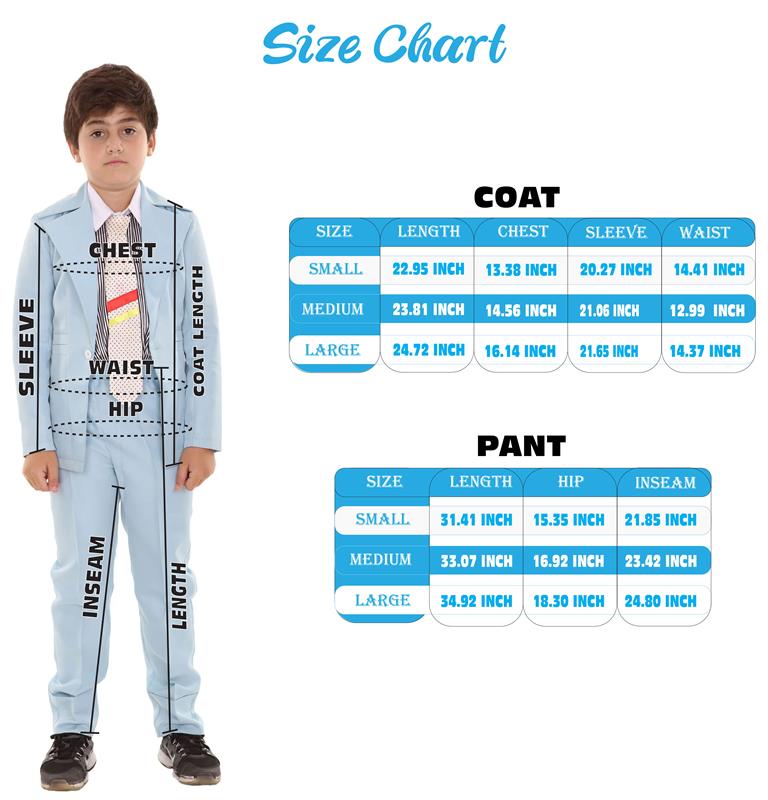 Teen's Blue Suit Costume | Light Blue Fancy