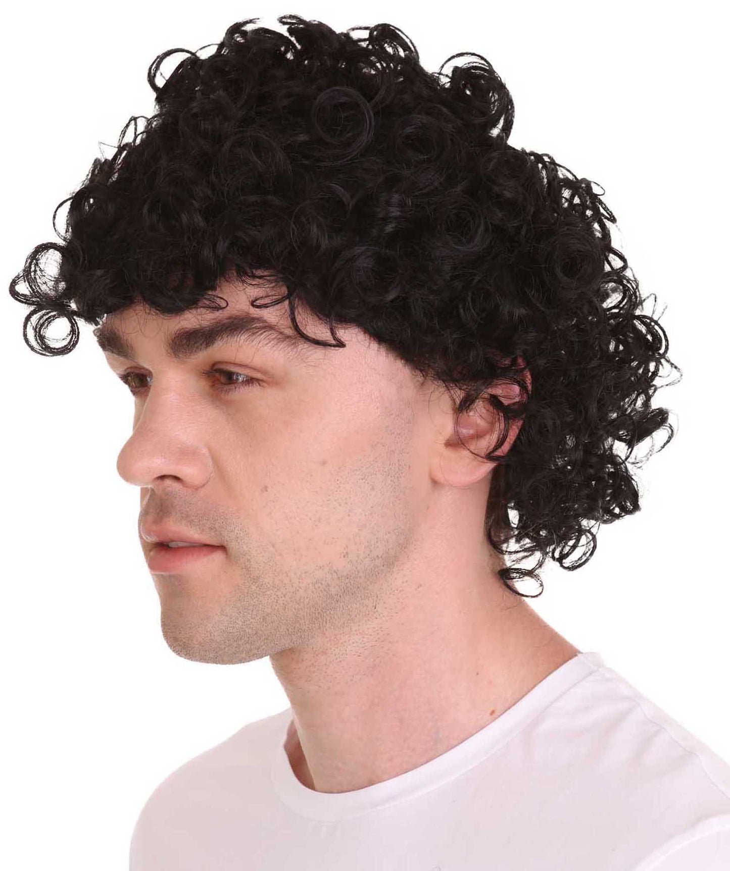 Singer Black Curly Wig