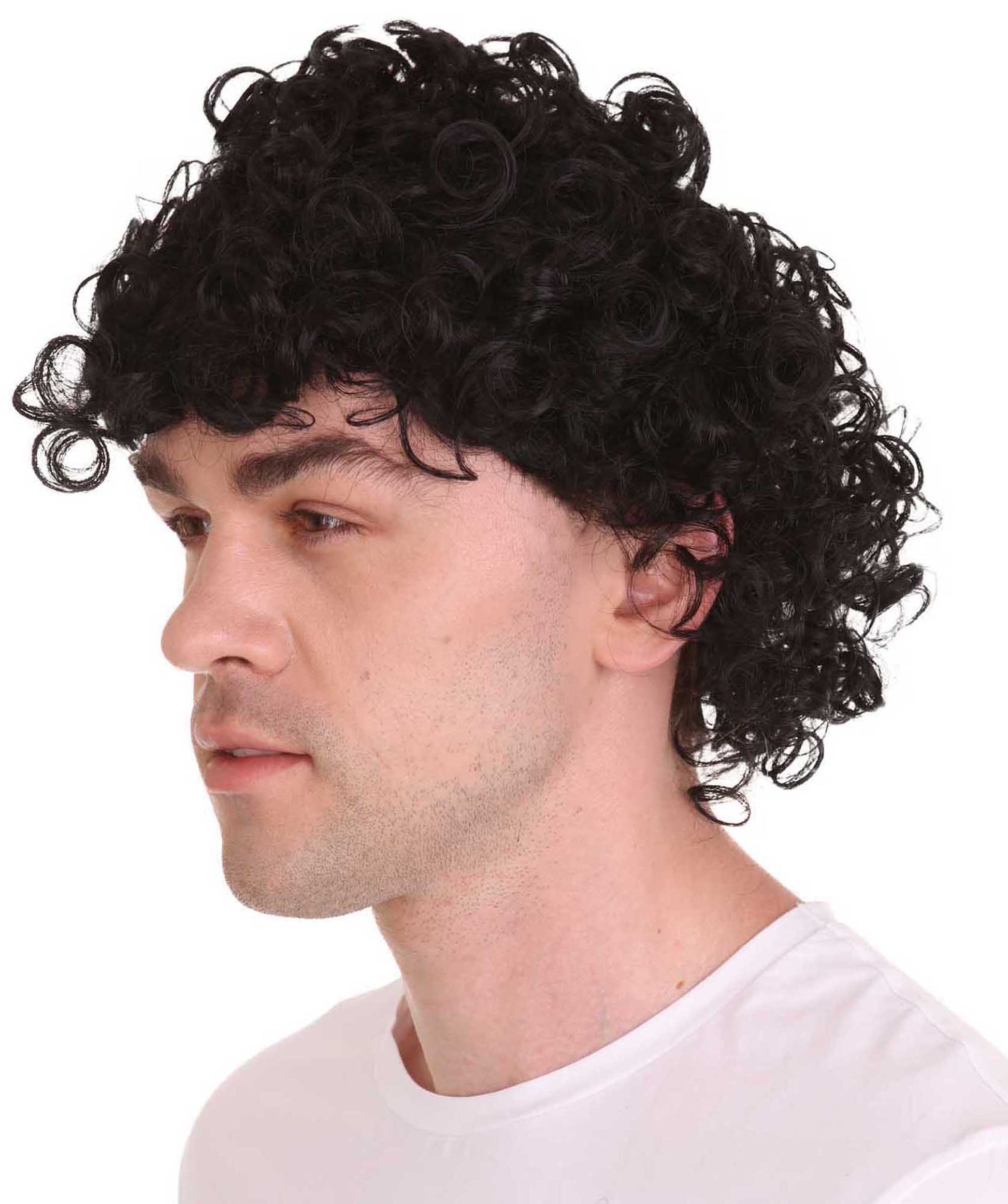 Singer Black Curly Wig