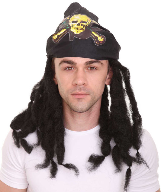 HPO Pirate Deep Wig | Long Halloween Wig | Premium Breathable Capless Cap