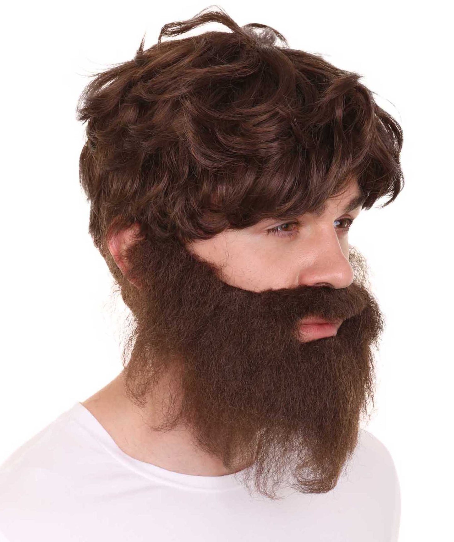 Milling Bear Wig | Brown Color Halloween Wig With Beard  | Premium Breathable Capless Cap