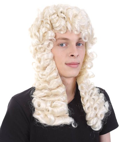 HPO Sir Riggs Wig | Blonde Color Colonial Halloween Wig