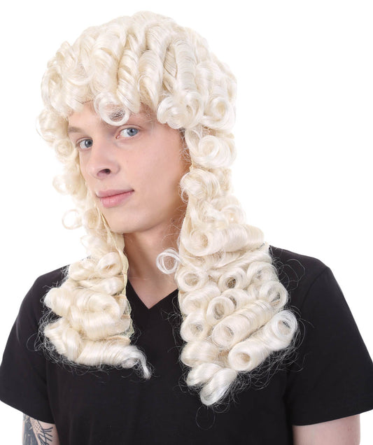 HPO Sir Riggs Wig | Blonde Color Colonial Halloween Wig